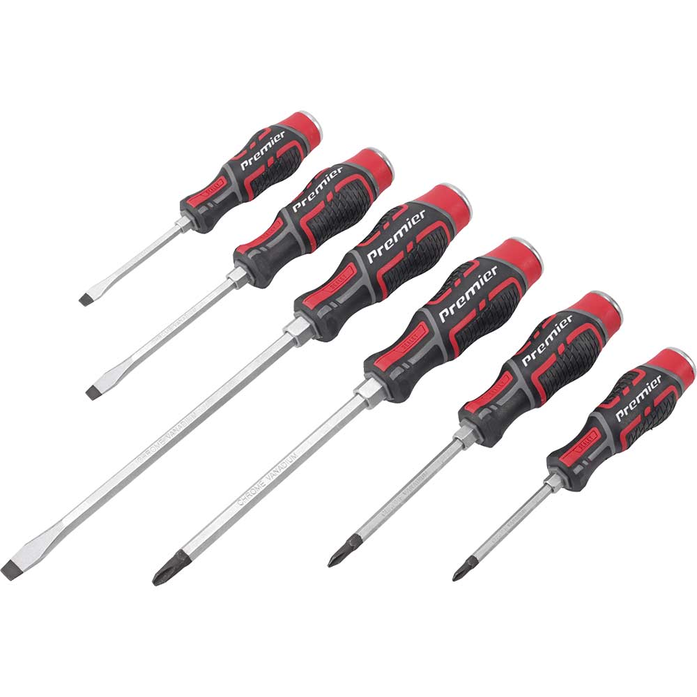 Sealey Piece Slotted And Phillips Hammer Thru Screwdriver Set Size 6