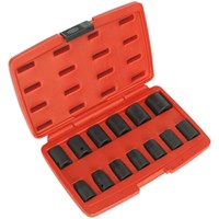 Sealey AK5613M 13 Piece 1/2" Drive Hexagon WallDrive Impact Socket Set Metric 