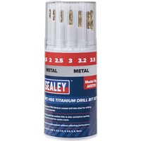 Sealey 11 Piece HSS Titanium Drill Bit Set Sealey 11 Piece HSS Titanium Drill Bit Set