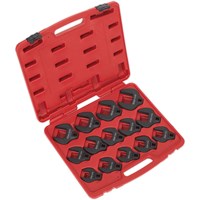 Sealey 14 Piece 1/2" Drive Crow Foot Spanner Set Metric Sealey 14 Piece 1/2" Drive Crow Foot Spanner Set Metric