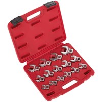 Sealey 15 Piece 3/8" Drive Crow Foot Spanner Set Metric Sealey 15 Piece 3/8" Drive Crow Foot Spanner Set Metric