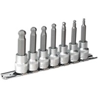 Sealey 7 Piece 3/8" Drive Ball End Hexagon Socket Bit Set Metric