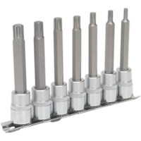 Sealey 7 Piece 3/8" Drive Ribe Socket Bit Set