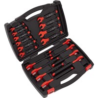 Sealey AK63172 18 Piece VDE Insulated Open End Spanner Set Sealey AK63172 18 Piece VDE Insulated Open End Spanner Set