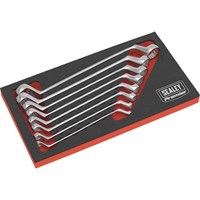 Sealey 8 Piece Offset Double End Ring Spanner Set Sealey 8 Piece Offset Double End Ring Spanner Set