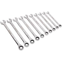 Sealey 10 Piece Extra Long Ratchet Combination Spanner Set Sealey 10 Piece Extra Long Ratchet Combination Spanner Set