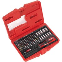 Sealey 50 Piece Fine Tooth Ratchet Screwdriver Bit and Socket Set Sealey 50 Piece Fine Tooth Ratchet Screwdriver Bit and Socket Set