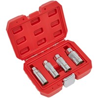 Sealey 4 Piece 3/8" Drive Magnetic Spark Plug Socket Set