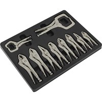 Sealey 10 Piece Locking Pliers Set in Module Tray Sealey 10 Piece Locking Pliers Set in Module Tray