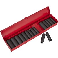 Sealey 17 Piece 1/2" Drive Deep Hexagon Impact Socket Set Metric and Imperial Sealey 17 Piece 1/2" Drive Deep Hexagon Impact Socket Set Metric and Imperial