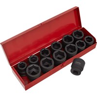Sealey 14 Piece 3/4" Drive Hexagon Impact Socket Set Metric and Imperial Sealey 14 Piece 3/4" Drive Hexagon Impact Socket Set Metric and Imperial
