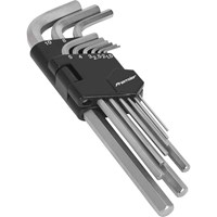 Sealey 9 Piece Long Hexagon Allen Key Set Metric