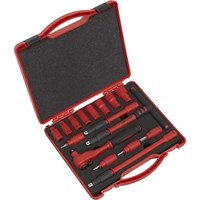 Sealey 16 Piece 3/8" Drive VDE Insulated Hexagon Socket Set Metric Sealey 16 Piece 3/8" Drive VDE Insulated Hexagon Socket Set Metric