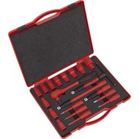 Sealey 20 Piece 1/2" Drive VDE Insulated Socket Set Metric Sealey 20 Piece 1/2" Drive VDE Insulated Socket Set Metric