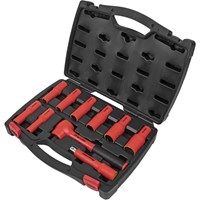 Sealey 10 Piece 1/2" Drive VDE Insulated Socket Set Sealey 10 Piece 1/2" Drive VDE Insulated Socket Set