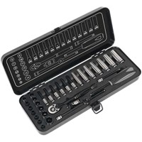 Sealey Black Series 32 Piece 1/4" Drive WallDrive Socket Set Sealey Black Series 32 Piece 1/4" Drive WallDrive Socket Set
