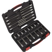 Sealey 26 Piece 3/8" Drive Spline Socket Bit Set Sealey 26 Piece 3/8" Drive Spline Socket Bit Set