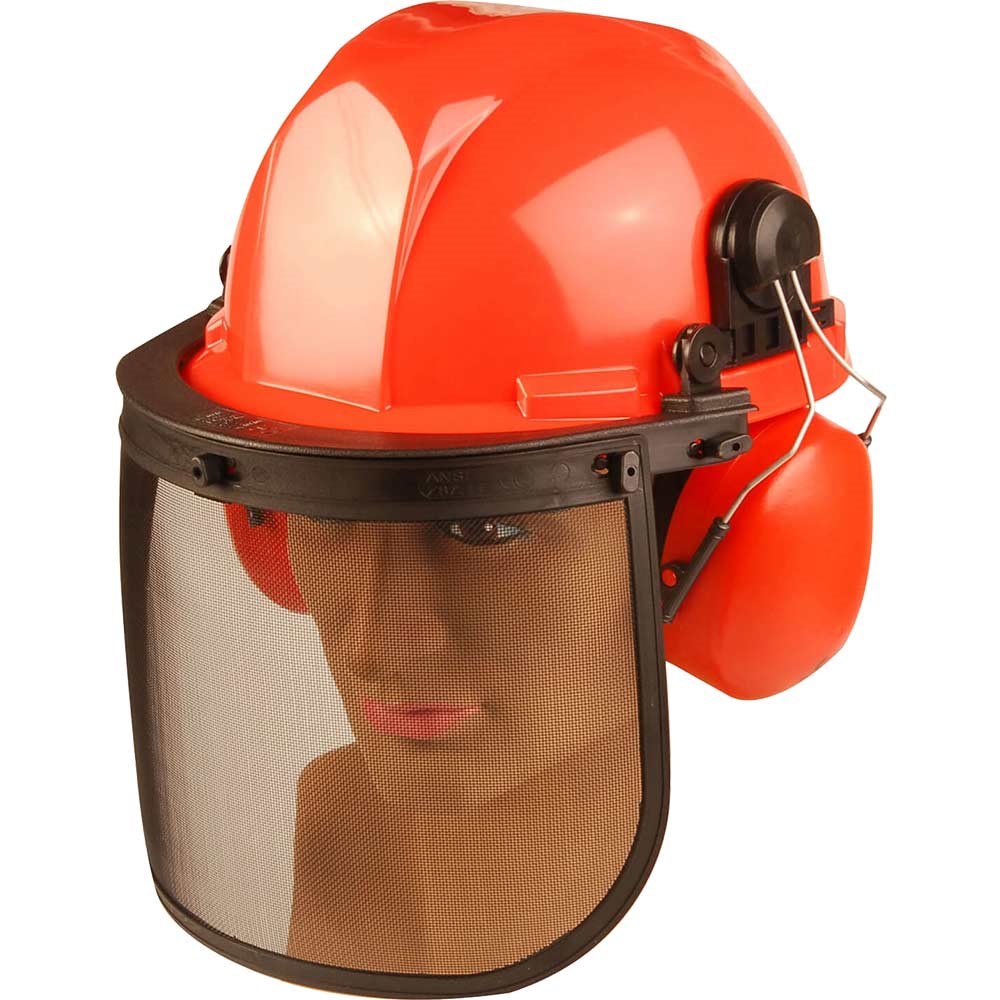 ALM Chainsaw Safety Helmet Mesh Visor and Ear Defenders Safety