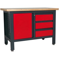 Sealey Workstation with 3 Drawers and 1 Cupboard Sealey Workstation with 3 Drawers and 1 Cupboard