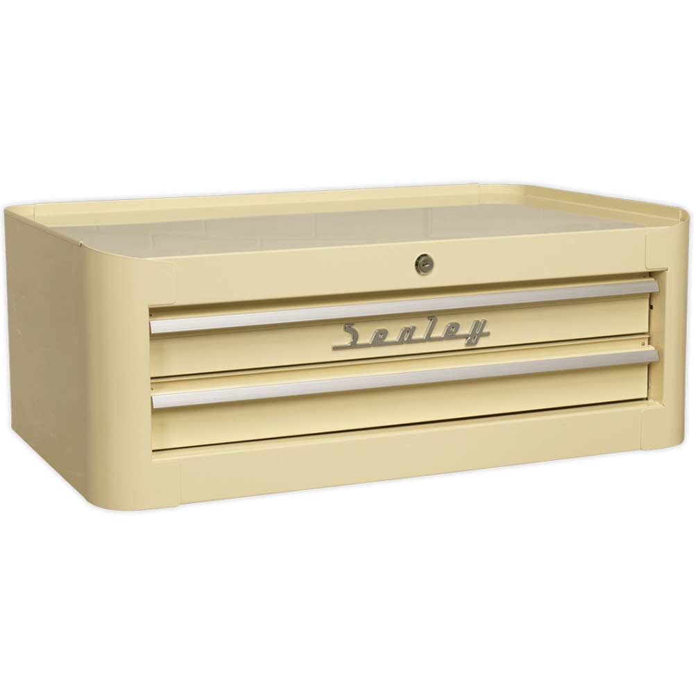 Sealey Cream Premier Retro Style Drawer Mid Tool Chest Size 2