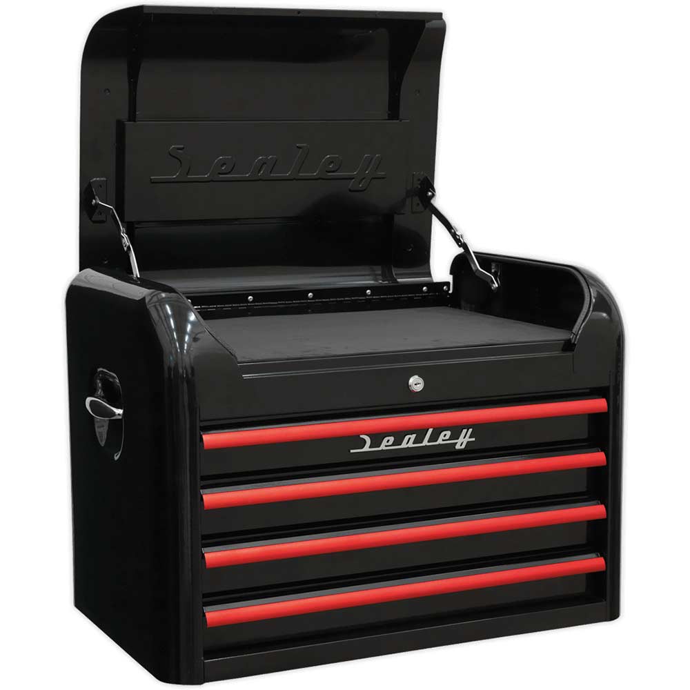 Sealey Black/Red Premier Retro Style Drawer Tool Chest Size 4