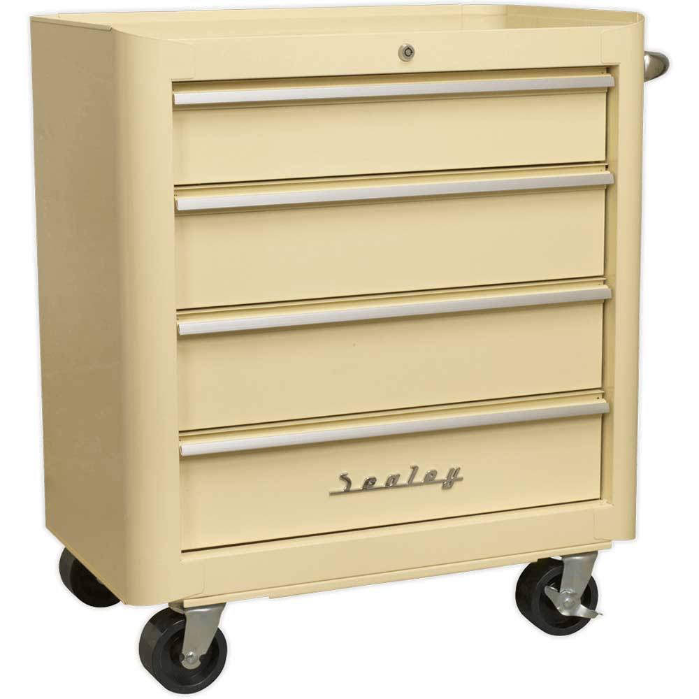 Sealey Cream Retro Style Drawer Roller Cabinet Size 4