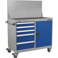 Sealey Premier Industrial Mobile Workstation 5 Drawer Sealey Premier Industrial Mobile Workstation 5 Drawer