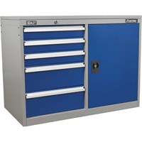 Sealey Premier Industrial Cabinet and Locker 5 Drawer Sealey Premier Industrial Cabinet and Locker 5 Drawer