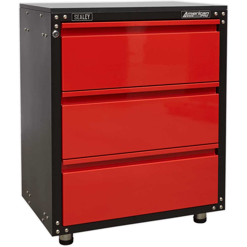 Sealey Black / Red American Pro Modular Drawer Cabinet And Worktop Size 3