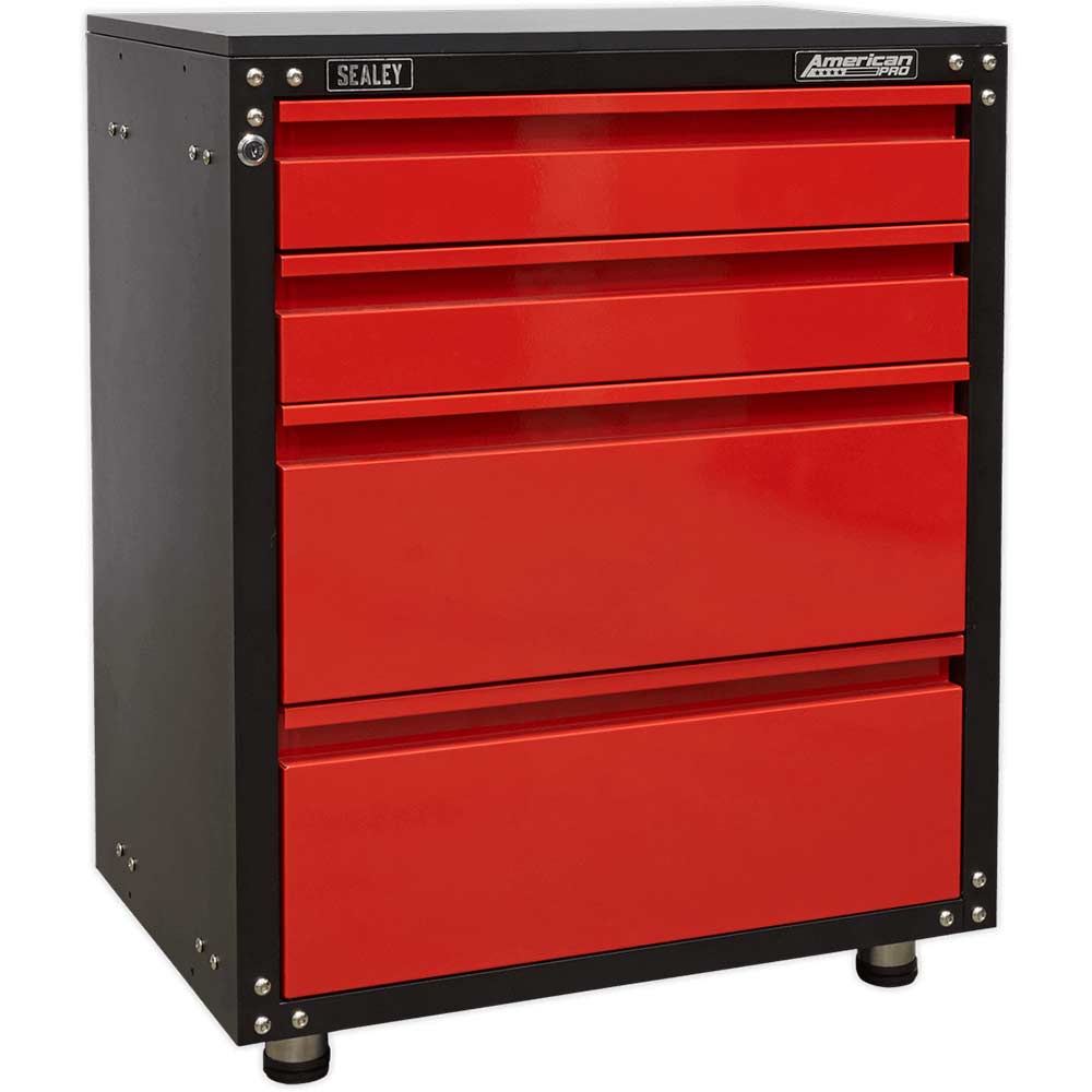 Sealey Black/Red American Pro Modular Drawer Cabinet And Worktop Size 4