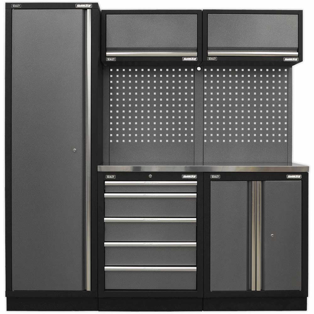 Sealey Superline Pro Mss Stainless Steel Worktop Storage Combo 1960Mm 485Mm 2000Mm Size 5