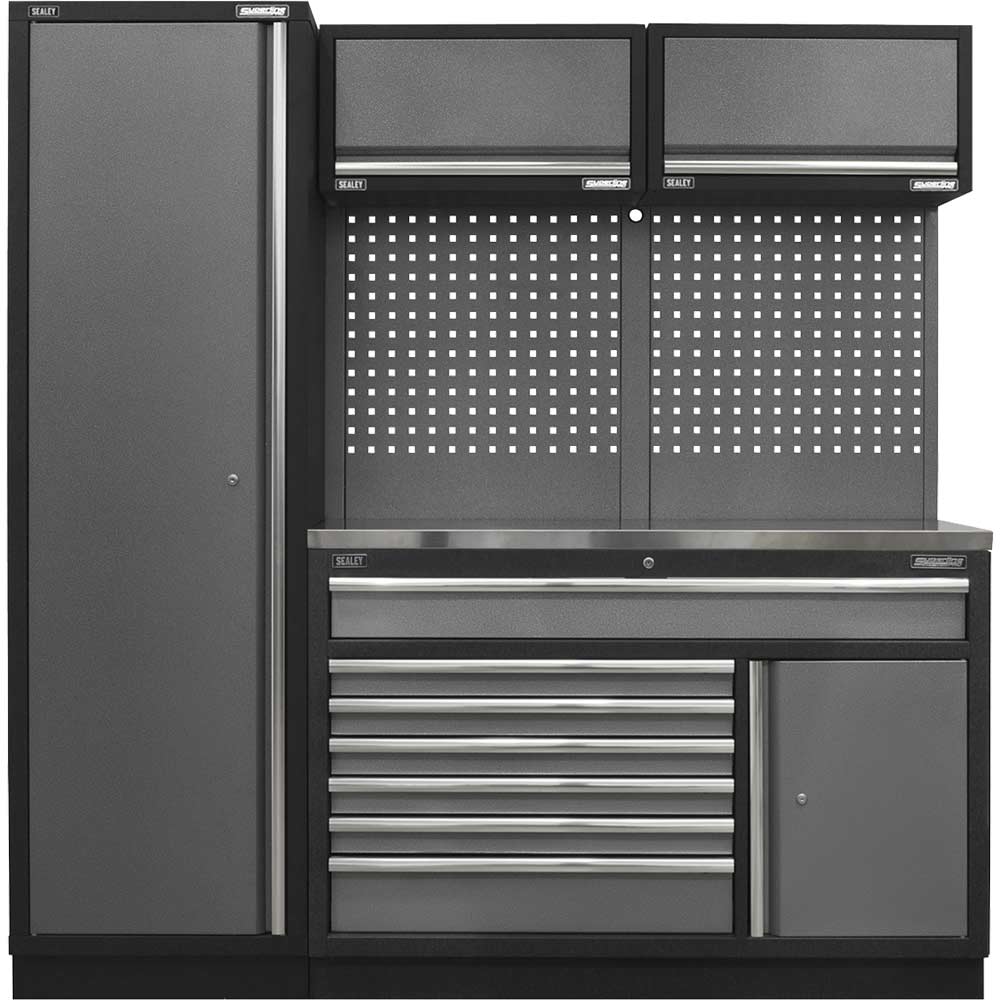 Sealey Superline Pro Mss Stainless Steel Worktop Storage System 1960Mm 460Mm 2000Mm Size 7