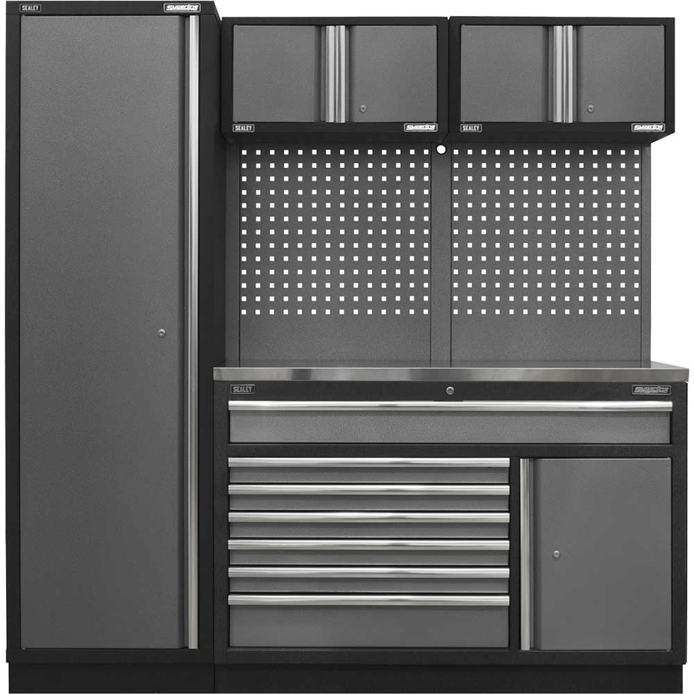 Sealey Superline Pro Mss Stainless Steel Worktop Storage System 1960Mm 460Mm 2000Mm Size 7