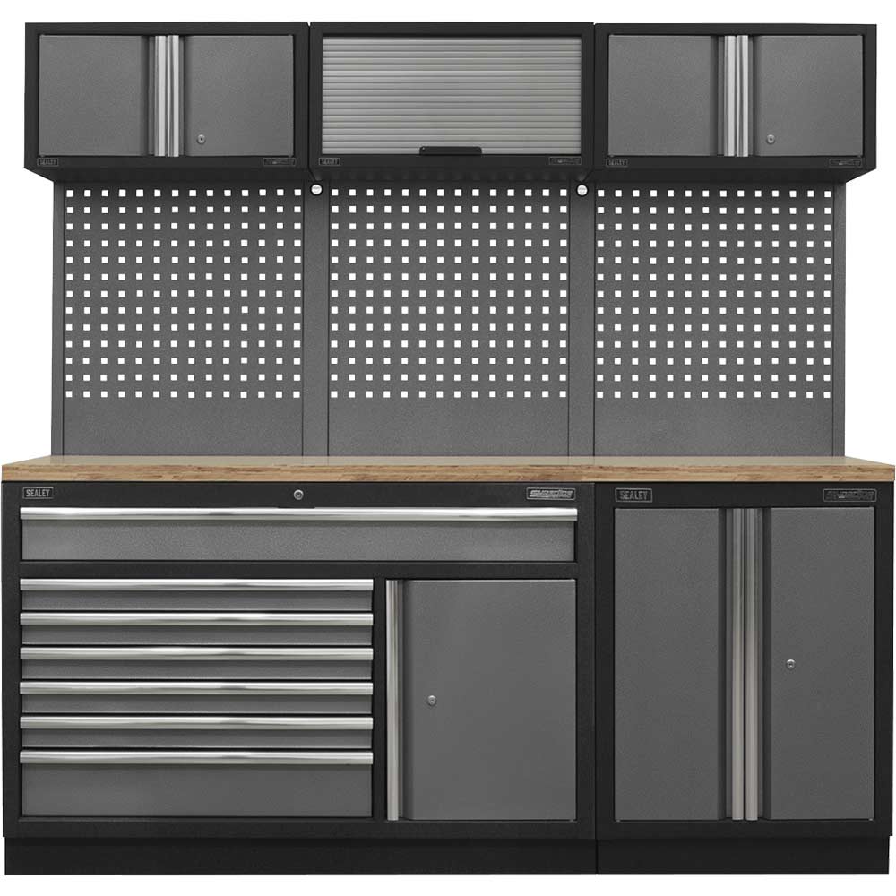 Sealey Superline Pro Mss Wood Worktop Storage System 2040Mm 460Mm 2000Mm Size 7