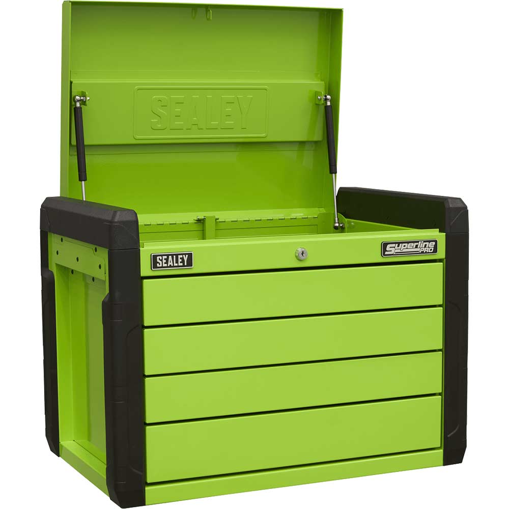 Sealey Green Superline Pro Drawer Push To Open Tool Chest Size 4