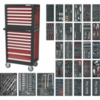 Sealey Premier 14 Drawer Roller Cabinet and Tool Chest + 1233 Piece Tool Kit Sealey Premier 14 Drawer Roller Cabinet and Tool Chest + 1233 Piece Tool Kit