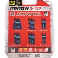 Arrow 10 Piece OIS Oscillating Multi Tool Blade Assortment Set  Arrow 10 Piece OIS Oscillating Multi Tool Blade Assortment Set