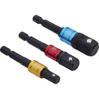 BlueSpot 3 Piece Colour Coded 1/4" Hex Impact Socket Adaptor Set BlueSpot 3 Piece Colour Coded 1/4" Hex Impact Socket Adaptor Set
