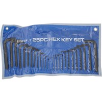 BlueSpot 25 Piece Hexagon Allen Key Pouch Set Metric and Imperial