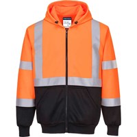Portwest Hi Vis Two Tone Zipped Hoodie Portwest Hi Vis Two Tone Zipped Hoodie