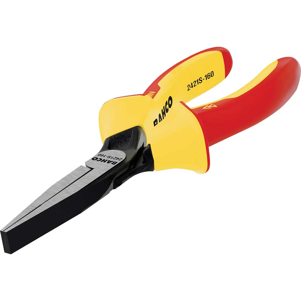 Bahco 2421S Ergo Insulated Flat Nose Pliers Size 10
