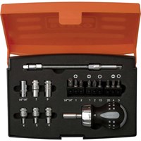 Bahco 18 Piece Stubby Ratchet Screwdriver and Bit Set Bahco 18 Piece Stubby Ratchet Screwdriver and Bit Set