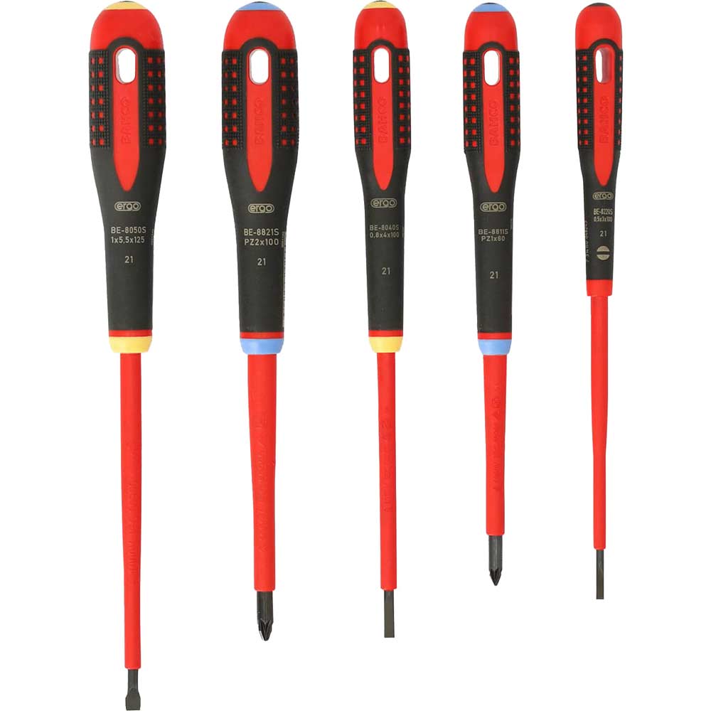 Bahco 5 Piece VDE Insulated Screwdriver Set