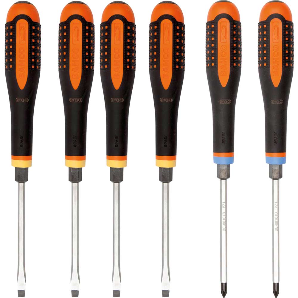 Bahco 6 Piece Ergo Through Blade Screwdriver Set