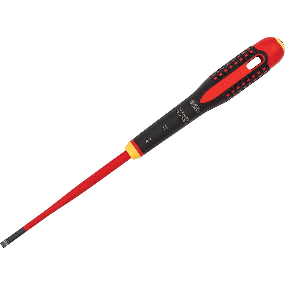 Bahco Ergo Slim Vde Insulated Slotted Screwdriver 5.5Mm 125Mm Size 1