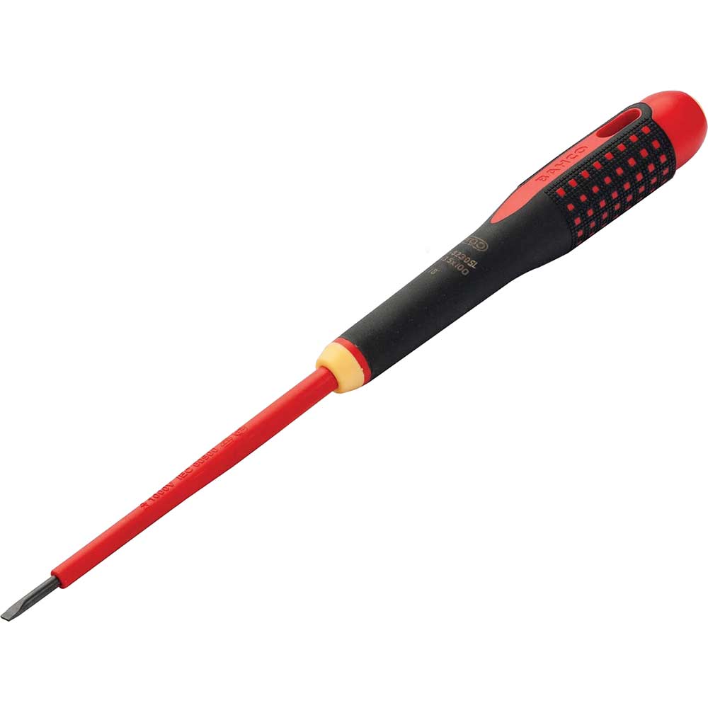 Bahco Ergo Slim VDE Insulated Slotted Screwdriver