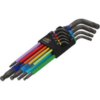 Bahco 9 Piece Colour Coded Long Ball End Hexagon Key Set