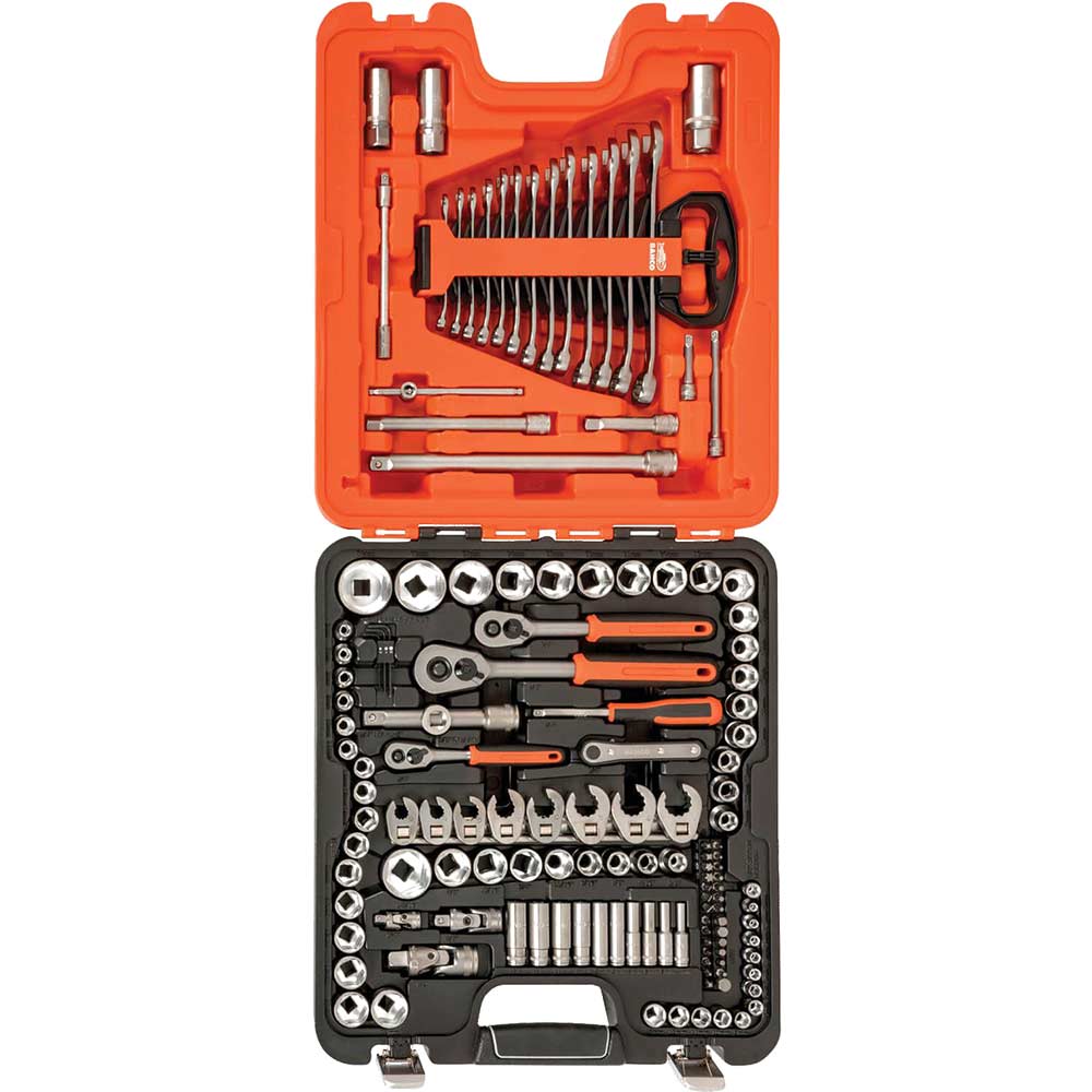 Bahco S138 138 Piece Combination Drive Hex Socket, Screwdriver Bit and Crows Foot Spanner Set