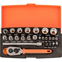 Bahco SL25 25 Piece 1/4In Drive Socket Set Bahco SL25 25 Piece 1/4In Drive Socket Set