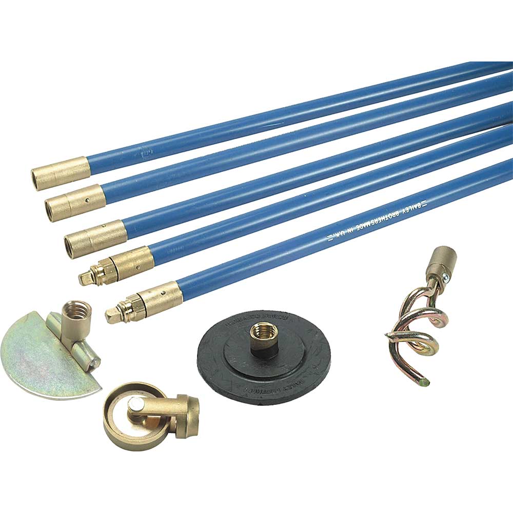 Bailey 4 Piece Lock Fast 3/4" Drain Rod Cleaning Set